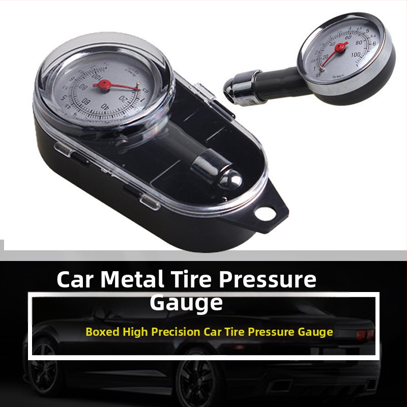 Високопрецизен манометър за налягането в гумите, неръждаема стомана, за автомобили и мотоциклети, ръчен, PSI до 250.