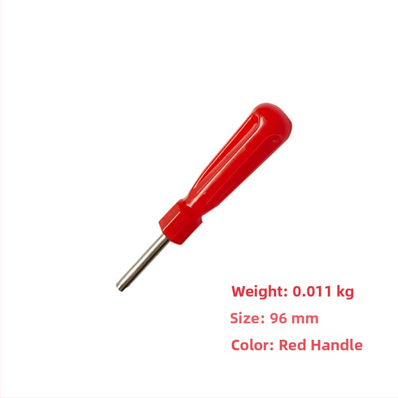 Комплект инструменти за клапаново ядро на гуми — включва клапаново ядро, капачка на клапана и ключ за клапановото ядро — без марка