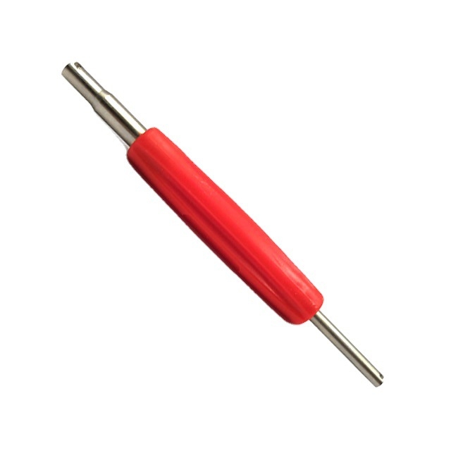 Bo Mai κλειδί πυρήνα βαλβίδας — Διπλής χρήσης εργαλείο εγκατάστασης και αφαίρεσης, πλαστικό + σίδηρος, συσκευασμένο σε σακούλα.