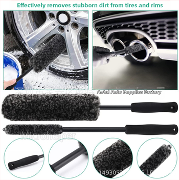 7‑τεμάχιο σετ βουρτσών για κεντρικούς τροχούς με ίνες συνθετικής μαλλί για τον καθαρισμό των διακενών αυτοκινήτου (PP + ίνες + EVA)