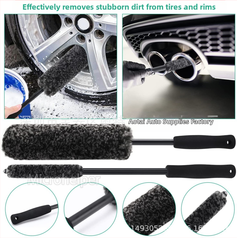 7-частен комплект четки за главини на колела с изкуствени влакна за почистване на пролуките в автомобила (PP + влакна + EVA)