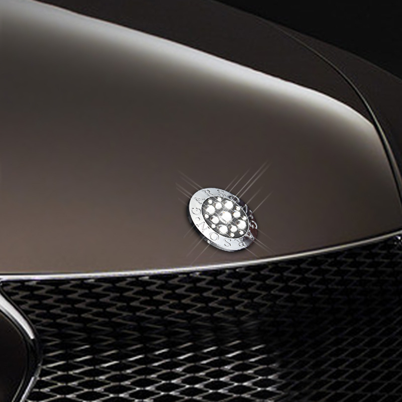 LIKE BIAO ABS plastmasa ar kristāla diaman­tiem – riteņa centra dekoratīvā uzlīme, pielāgojama automašīnai, dubultās līmes