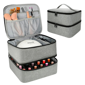Geantă de cosmetică, formă cub, poliester, pentru depozitarea produselor de make-up, ideală pentru călătorii