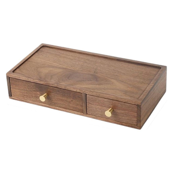 Κουτί αποθήκευσης γραφείου από μασίβ ξύλο, Νέο κινεζικό στυλ, ανθεκτικό στη σκόνη, χωρητικότητα 1 L
