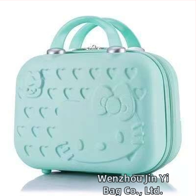 Козметичен кейс за пътуване, ABS материал, водоустойчив и против кражба, заключване с кодова брава, цип, универсални колела, за домашно съхранение