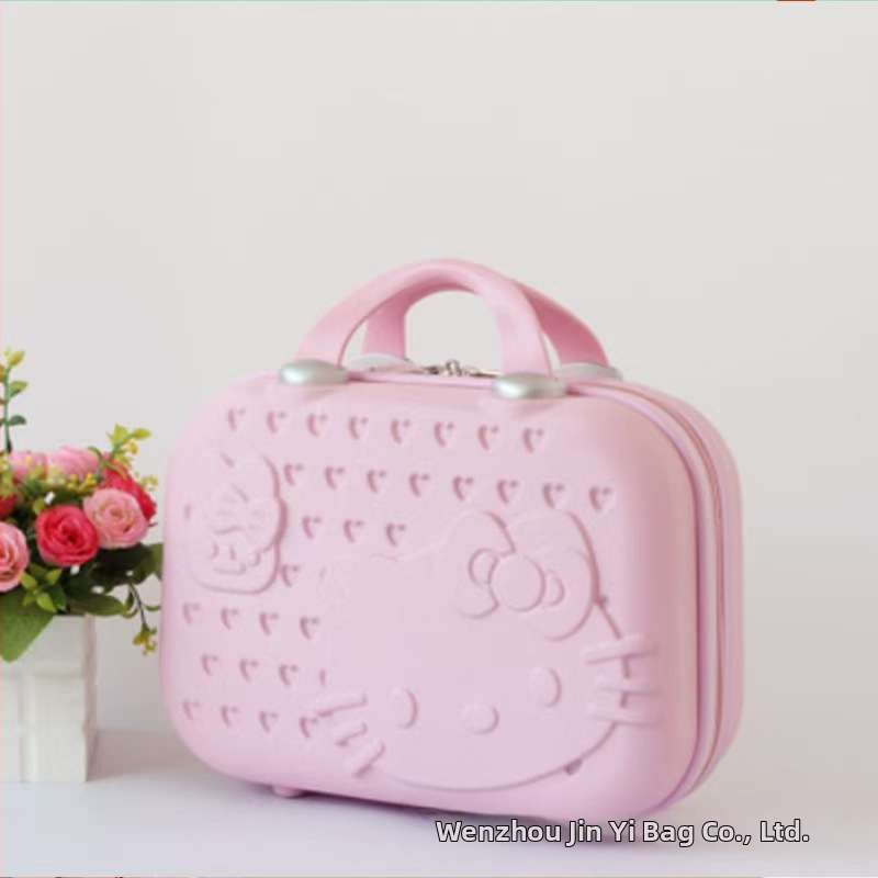 Козметичен кейс за пътуване, ABS материал, водоустойчив и против кражба, заключване с кодова брава, цип, универсални колела, за домашно съхранение