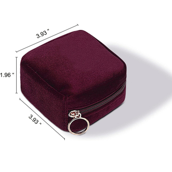 Βελούδινη τσάντα καλλυντικών για ταξίδια — γυναικείο στυλ, ριγέ σχέδιο, επένδυση πολυεστέρα