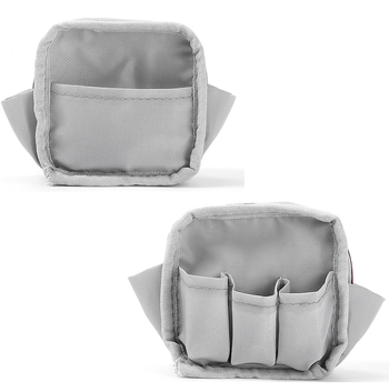 Βελούδινη τσάντα καλλυντικών για ταξίδια — γυναικείο στυλ, ριγέ σχέδιο, επένδυση πολυεστέρα