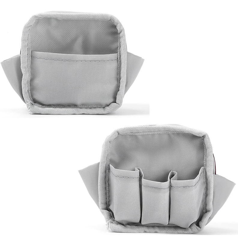 Кадифена козметична чанта за пътуване — дамски стил, с райета, подплата от полиестер