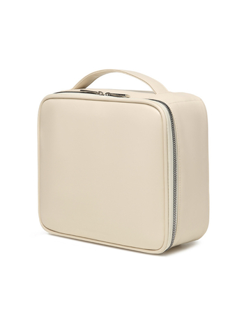 PU αδιάβροχη τσάντα καλλυντικών για ταξίδι, με μεγάλο χώρο αποθήκευσης, φορητή, αστικός μινιμαλιστικός σχεδιασμός