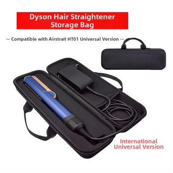 Dyson Airstrait HT01 Чанта за съхранение на преса за изправяне на коса, EVA твърд корпус, конструкция чрез горещо пресоване и шиене, съвместима HT01, код на продукта 03256, марка LZ
