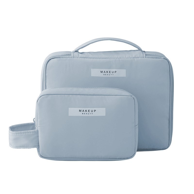 Чанта за грим, корейски стил, нетъкан текстил, хоризонтална квадратна форма, цип