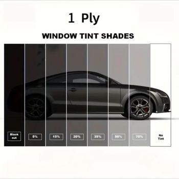 Automobiļu logu saules plēve | PVC, biezums 1 mil, gaismas caurlaidība 1–70%, UV aizsardzība 99%, izolācija 60–80%