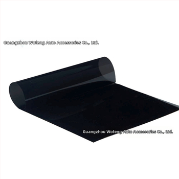 Automobiļu stiklu saules filma — gaismas caurlaidības iespējas 15–50%, siltumizolācija 80%, UV aizsardzība 80%, redzamā gaismas atstarojums 50%.