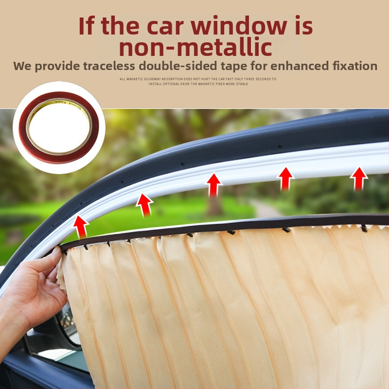 Автомобилен слънцезащитен сенник, ролетен тип, плат материал, дебел непрозрачен тип, общо приложение