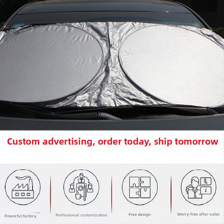 Malicraftsman automobilio saulės skydelis — įmontuotas montavimas, universalus suderinamumas, logotipo spausdinimas, medžiaga: metalo juosta, minimalistinis dizainas