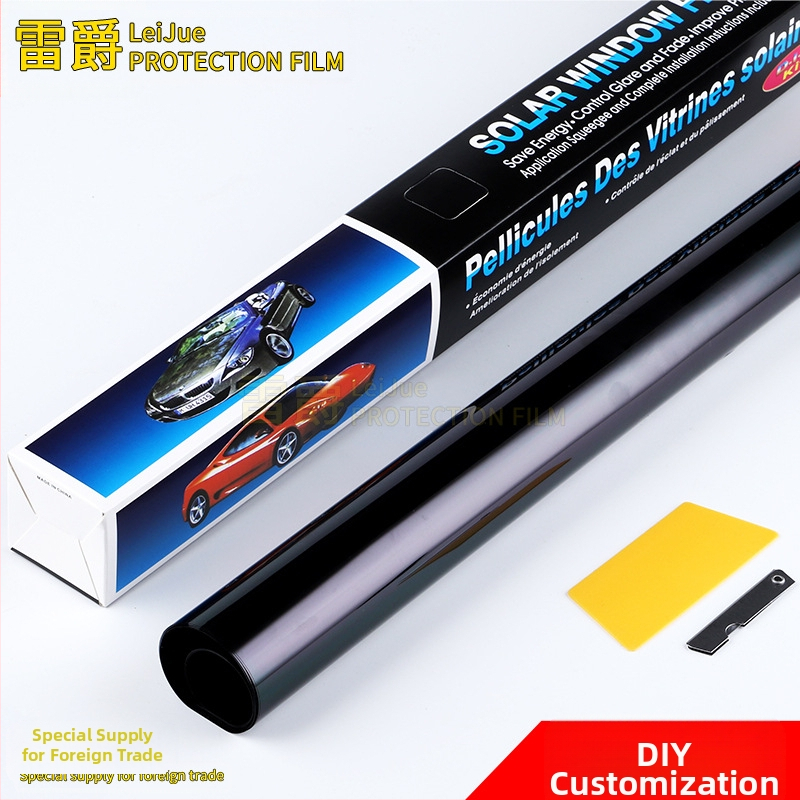 PET слънчев филм за автомобилни странични стъкла, дебелина 1 mil, пропускливост 1-50%