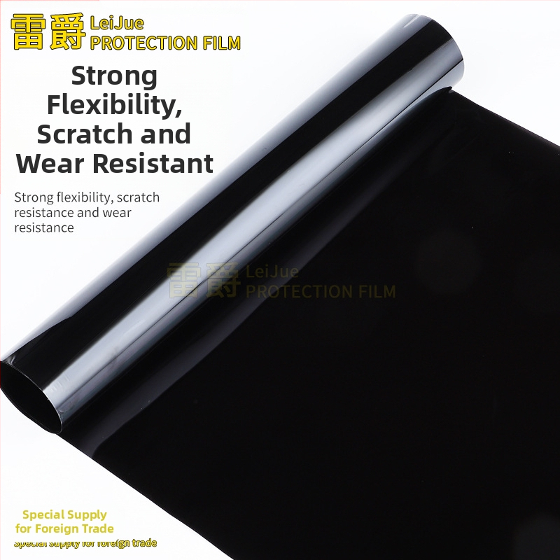 PET слънчев филм за автомобилни странични стъкла, дебелина 1 mil, пропускливост 1-50%