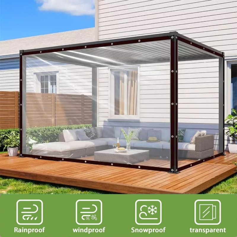 Išorinis storintas skaidrus plastiko audinys skėčiai ir vandeniui atsparus — šiltnamiui, balkonui ir sodui | Prekės ženklas Mystery Creation