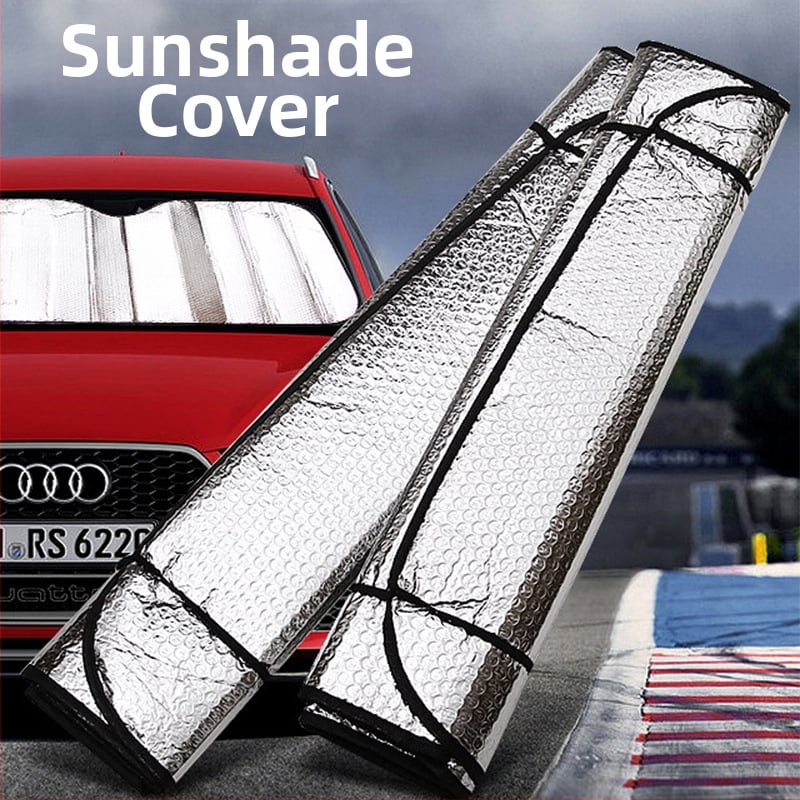 Krovininio automobilio saulės skydelis su aliuminio folija, tvirtinimas siurbtukais, 180 g, galima logotipo spauda