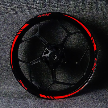 Отразяващи автостикери за джанти на колата, PET материал, силна адхезия, монтаж с лента, дизайн: английски линии