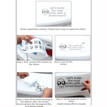 Лепящи автомобилни стикери – акула текстов дизайн – Snowwood; полиеилен; монтаж: лепящ тип