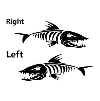 Лепящи автомобилни стикери – акула текстов дизайн – Snowwood; полиеилен; монтаж: лепящ тип