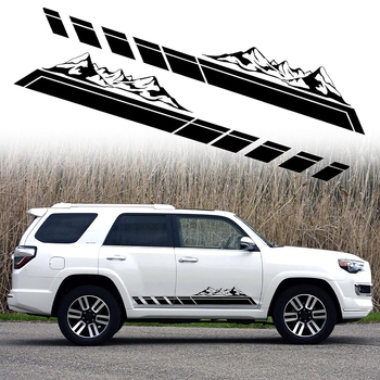 Стикер за каросерия на автомобил с графика планински гори, PVC материал, силно залепване, шарка