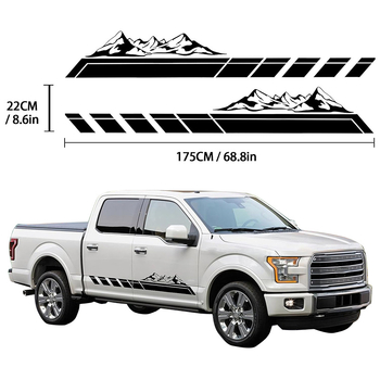 Стикер за каросерия на автомобил с графика планински гори, PVC материал, силно залепване, шарка