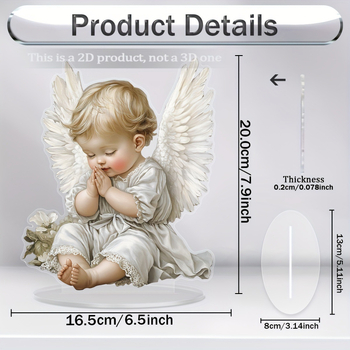 Akrüül Boheemlase ingli kuju – kaasaegse kunsti dekoratsioon kodu/kontorile, laua palvusefiguur, rahu ja armastuse sümbol