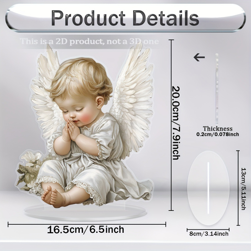 Akrüül Boheemlase ingli kuju – kaasaegse kunsti dekoratsioon kodu/kontorile, laua palvusefiguur, rahu ja armastuse sümbol