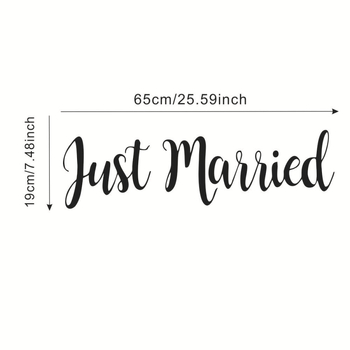 Автомобилен декал Just Married, винил, самозалепващ, HDJWU