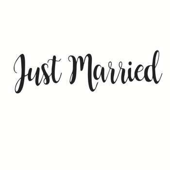 Автомобилен декал Just Married, винил, самозалепващ, HDJWU