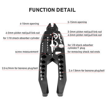 HOBBYFANS daudzfunkcionālas knaibles, vilkšanas stieņa instruments, atslēga ar lodīšu galvu