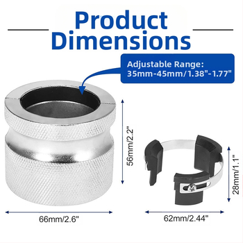 Εργαλείο εγκατάστασης φλάντας λαδιού μοτοσικλέτας — ρυθμιζόμενος οδηγός στεγανοποίησης πιρουνιού, μεταλλικός εξολέας στεγανοποίησης πιρουνιού, NACHEE, χάλυβας άνθρακα, για επισκευές μοτοσικλετών, σετ 3 τεμαχίων, 746 g