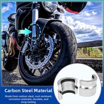 Εργαλείο εγκατάστασης φλάντας λαδιού μοτοσικλέτας — ρυθμιζόμενος οδηγός στεγανοποίησης πιρουνιού, μεταλλικός εξολέας στεγανοποίησης πιρουνιού, NACHEE, χάλυβας άνθρακα, για επισκευές μοτοσικλετών, σετ 3 τεμαχίων, 746 g