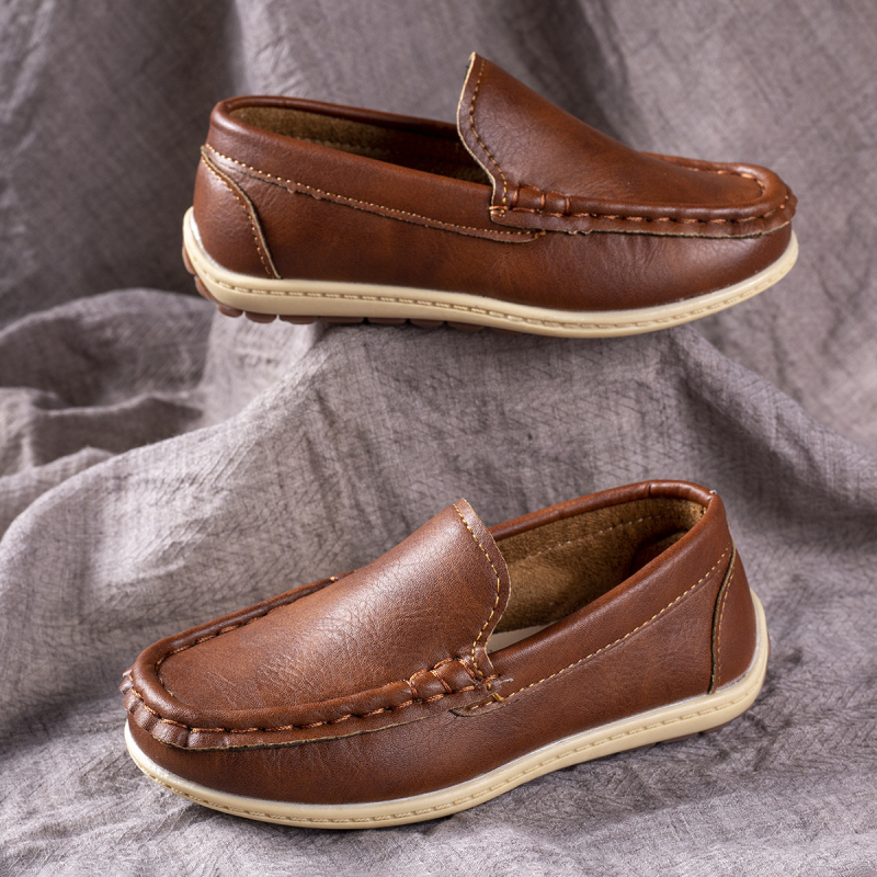 Bērnu roku šūtas mokasīni – elpojoši, viegli, pretslīdējoši – augšdaļa no mākslīgās ādas, zole TPR