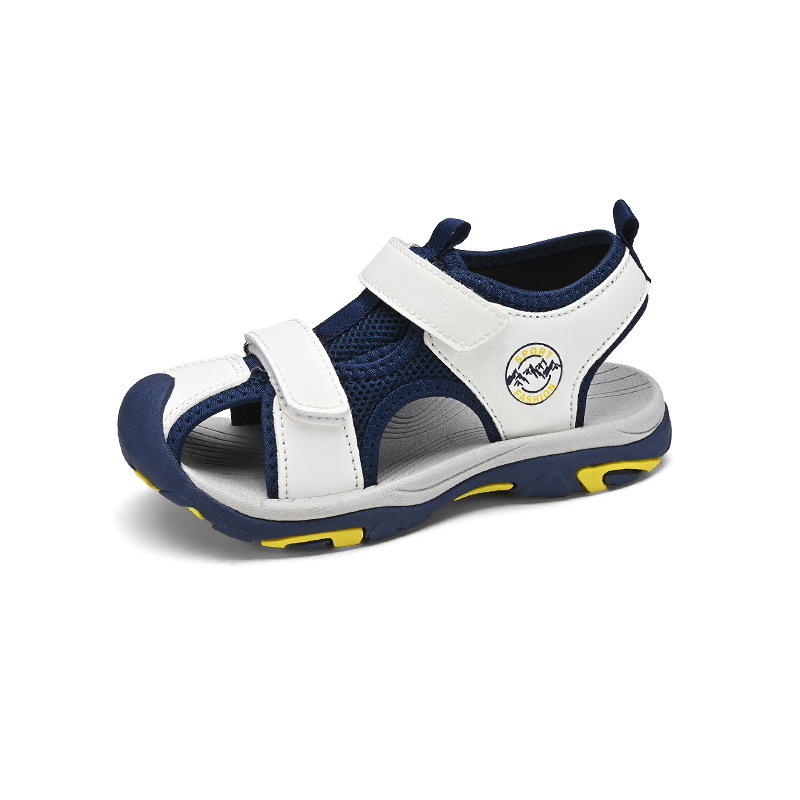 Gyerek strandcipő, zárt orrú, Velcro-zár, háromrétegű háló felső, EVA talp, csúszásmentes