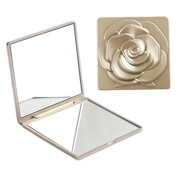 Двустранно огледало за грим, преносимо, сгъваемо, кръгло, за спалня и баня