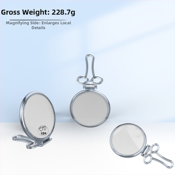 Настолно двойно огледало за грим, сгъваемо, HD увеличение, ABS рамка, преносимо