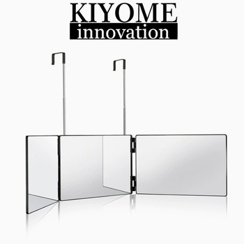 Καθρέφτης μακιγιάζ με τρεις όψεις, αναδιπλούμενος, ρυθμιζόμενος και κρεμαστός σχεδιασμός, ABS πλαίσιο, κατάλληλος για σαλόνι, υπνοδωμάτιο και μπάνιο