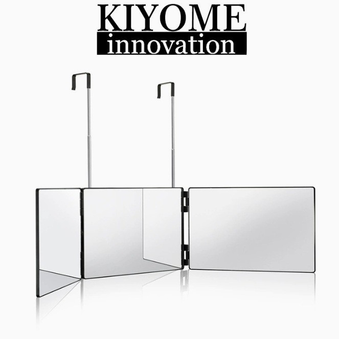 Καθρέφτης μακιγιάζ με τρεις όψεις, αναδιπλούμενος, ρυθμιζόμενος και κρεμαστός σχεδιασμός, ABS πλαίσιο, κατάλληλος για σαλόνι, υπνοδωμάτιο και μπάνιο