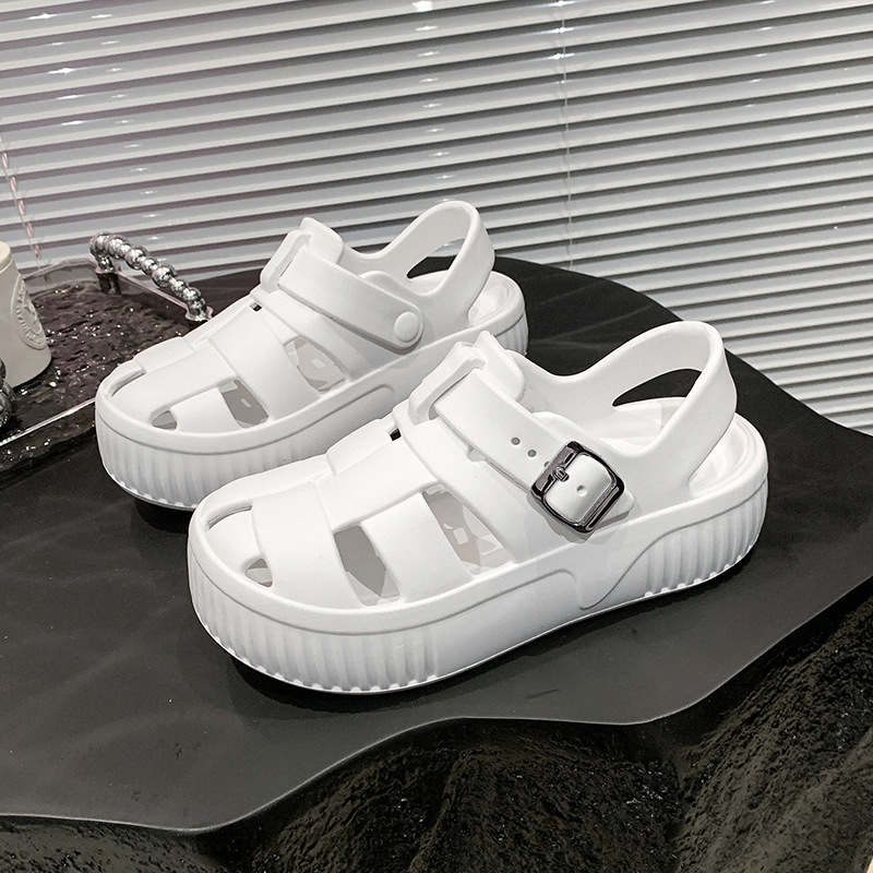 Sieviešu romiešu sandales Starry Sky, EVA augšdaļa, EVA zole, apļveida purns, Korejas stils, Pavasaris 2025.