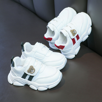 Παιδικά παπούτσια για τρέξιμο με σχέδιο κεφαλής αρκούδας – διαπνοή, ελαφριά, αντιολισθητικά, ανθεκτικά στη φθορά; κλείσιμο Velcro; καουτσούκ σόλα