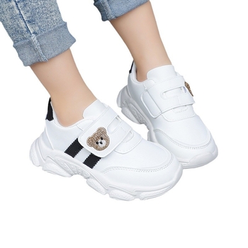 Παιδικά παπούτσια για τρέξιμο με σχέδιο κεφαλής αρκούδας – διαπνοή, ελαφριά, αντιολισθητικά, ανθεκτικά στη φθορά; κλείσιμο Velcro; καουτσούκ σόλα