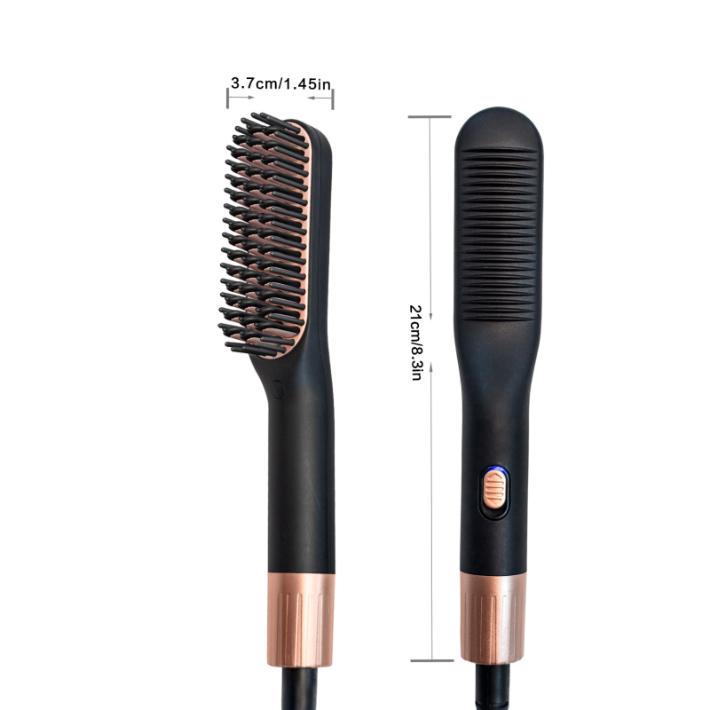 Karsētā matu ķemme – daudzfunkcionāla taisnošanai un lokāmšanai, mitrā un sausā matu tipam; keramiska apkures daļa; diametrs 16–20 mm; 32W; 110–240V AC; temperatūras kontrole