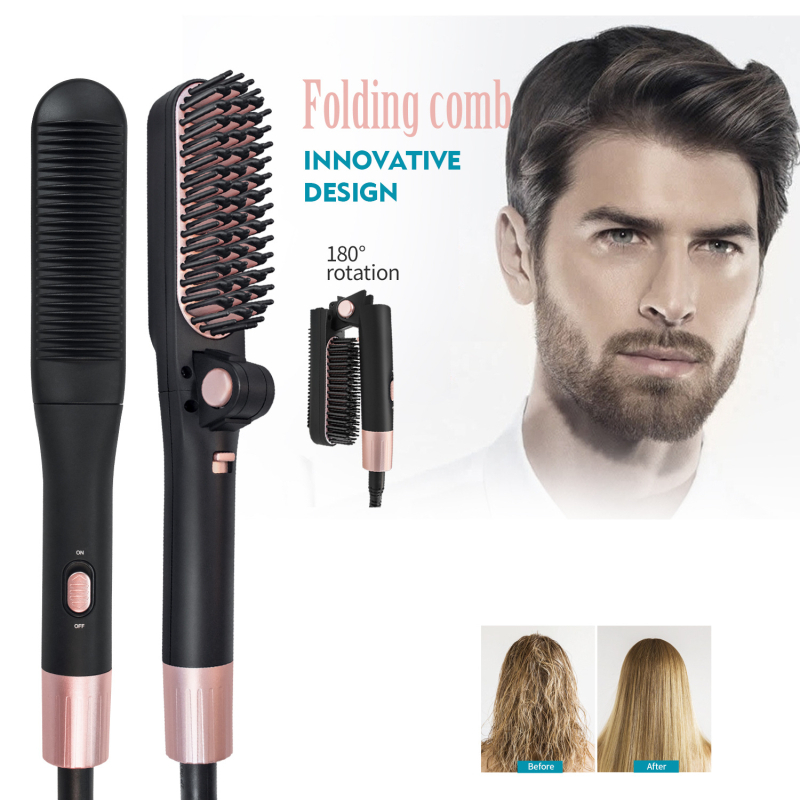 Karsētā matu ķemme – daudzfunkcionāla taisnošanai un lokāmšanai, mitrā un sausā matu tipam; keramiska apkures daļa; diametrs 16–20 mm; 32W; 110–240V AC; temperatūras kontrole