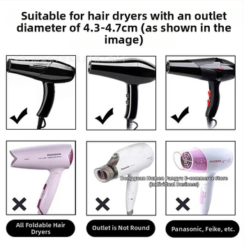 Σετ ακροσωλήνων στεγνωτήρα μαλλιών για επαγγελματικό styling — ίσια και σγουρά μαλλιά, περιλαμβάνει Duckbill μύτη και επίπεδη μύτη, αξεσουάρ όγκου