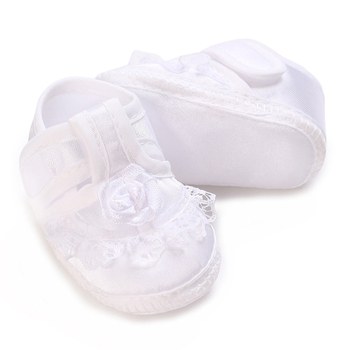 Kanvas zīdaiņu kristību kurpes, Velcro aizdare, zemais augšējais apvalks, 12–36 mēneši, pavasaris–rudens