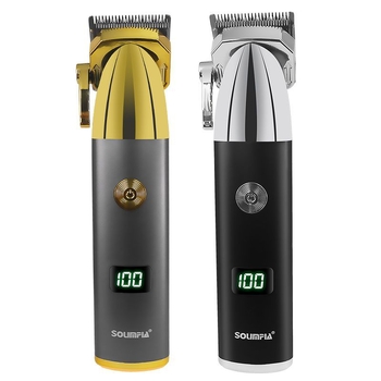 Електрическа машинка за подстригване SOLIMPIA, четков двигател, неръждаема стоманена режеща глава, вградена батерия 1000-1200 mAh, автономия 1-3 ч, шум 36-45 dB